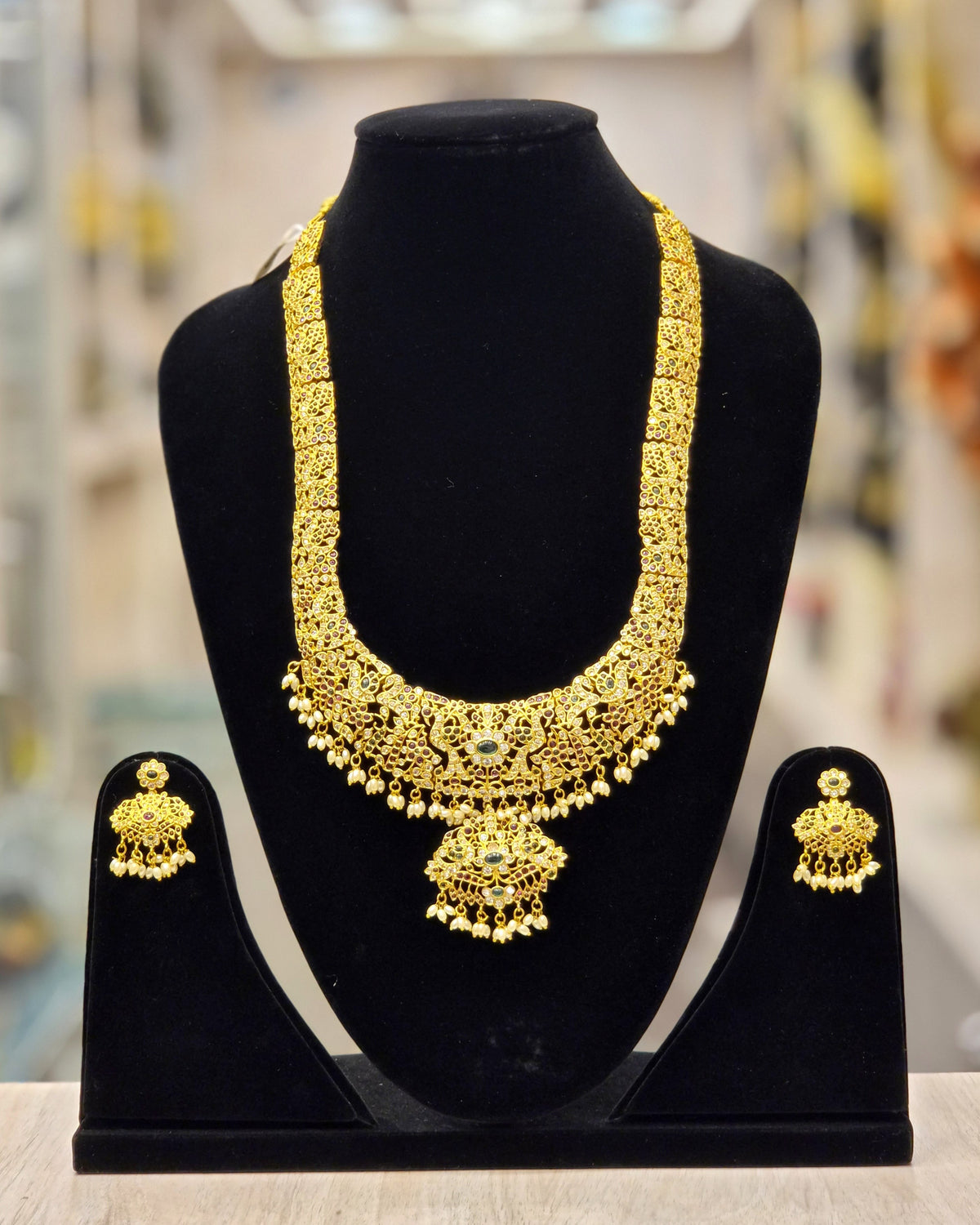 KUNDAN GOLD PLATED LONG RANIHAR