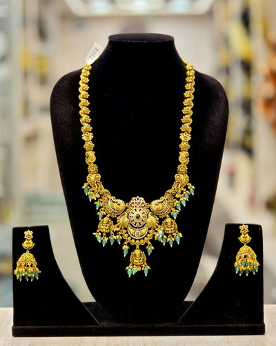 ANTIQUE GOLD PLATED LONG NECKLACE
