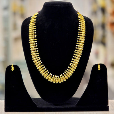 ANTIQUE GOLD PLATED LONG NECKLACE