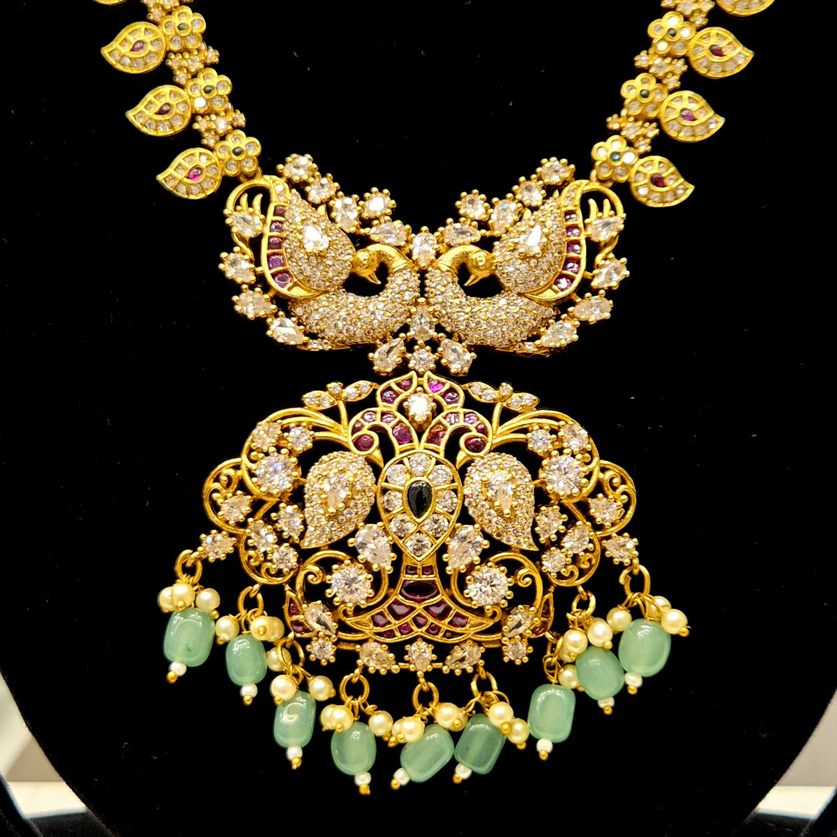 ANTIQUE GOLD PLATED LONG NECKLACE