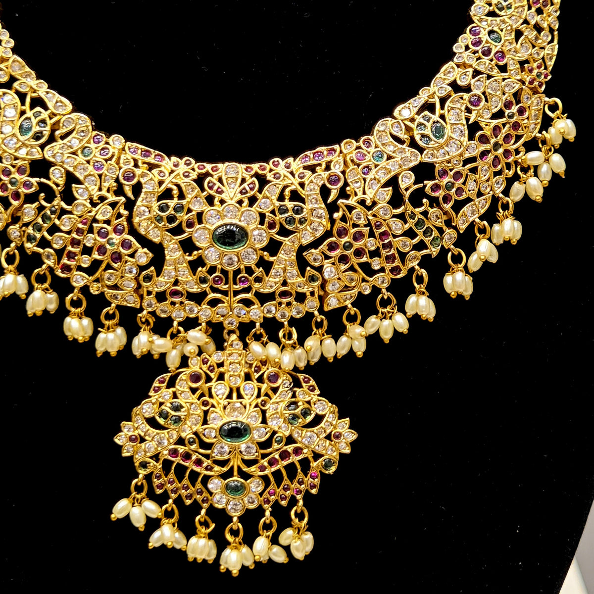 KUNDAN GOLD PLATED LONG RANIHAR
