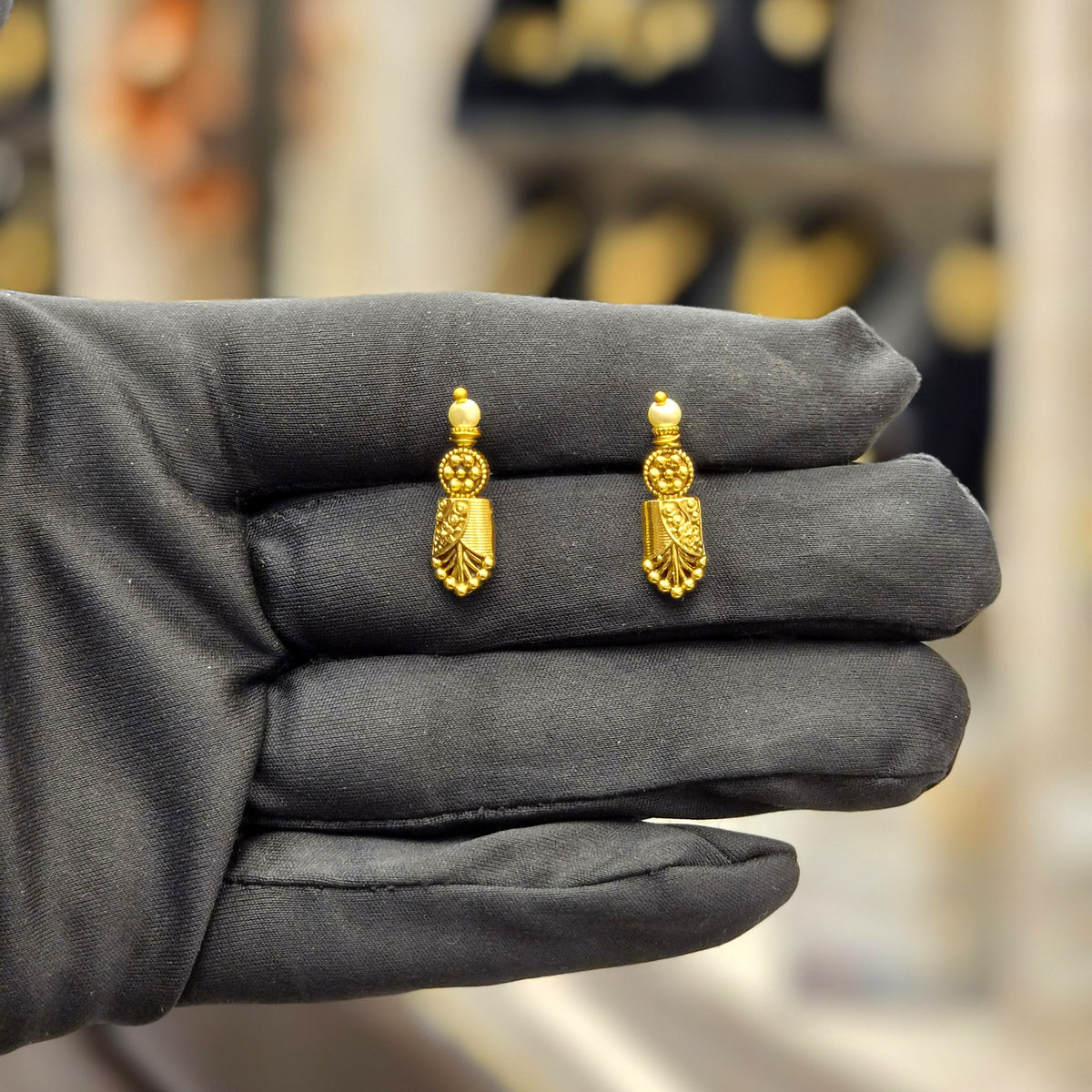 ANTIQUE GOLD PLATED LONG NECKLACE