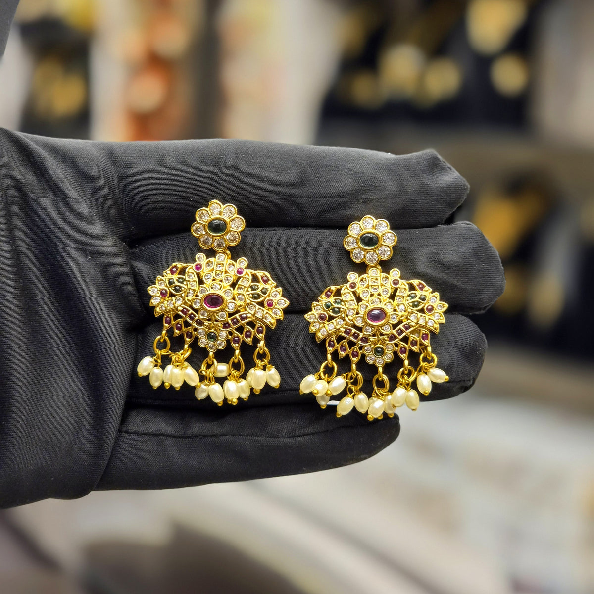 KUNDAN GOLD PLATED LONG RANIHAR