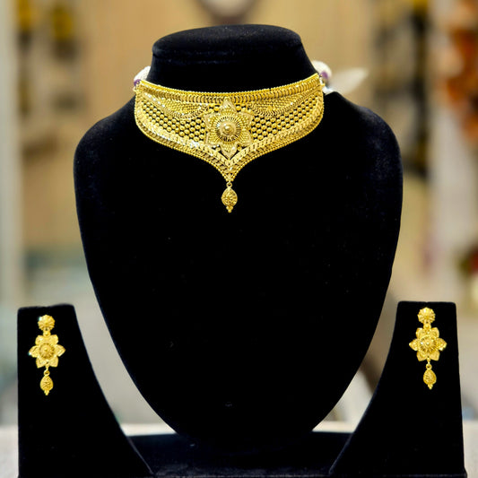 GOLD PLATED CHOKER SET