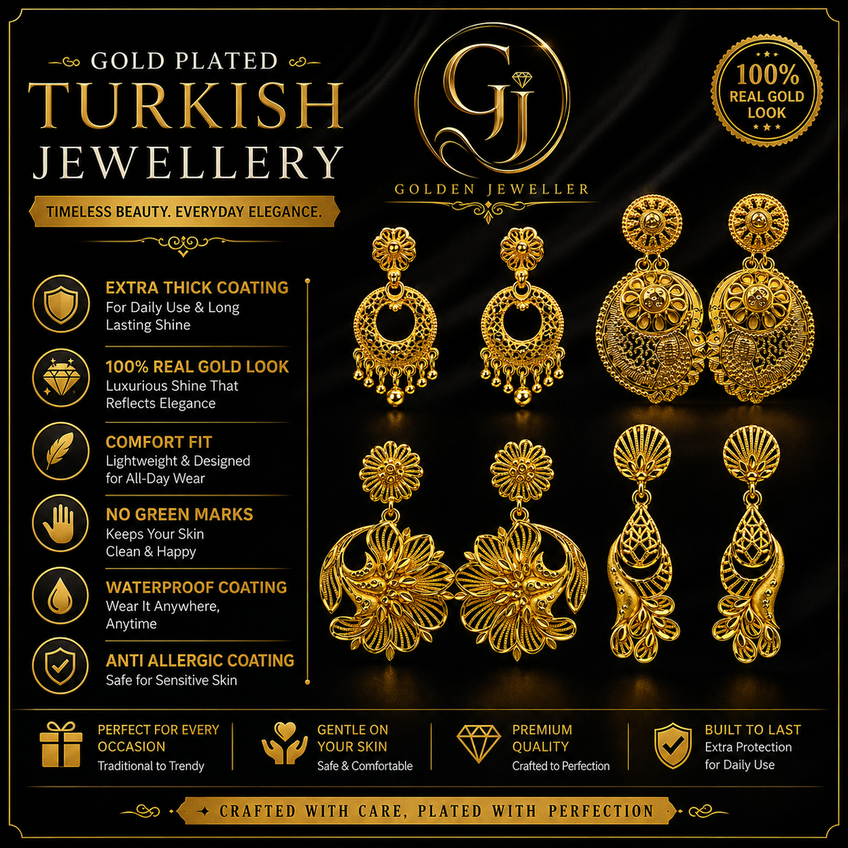 GOLD PLATED TURKISH DANGLE