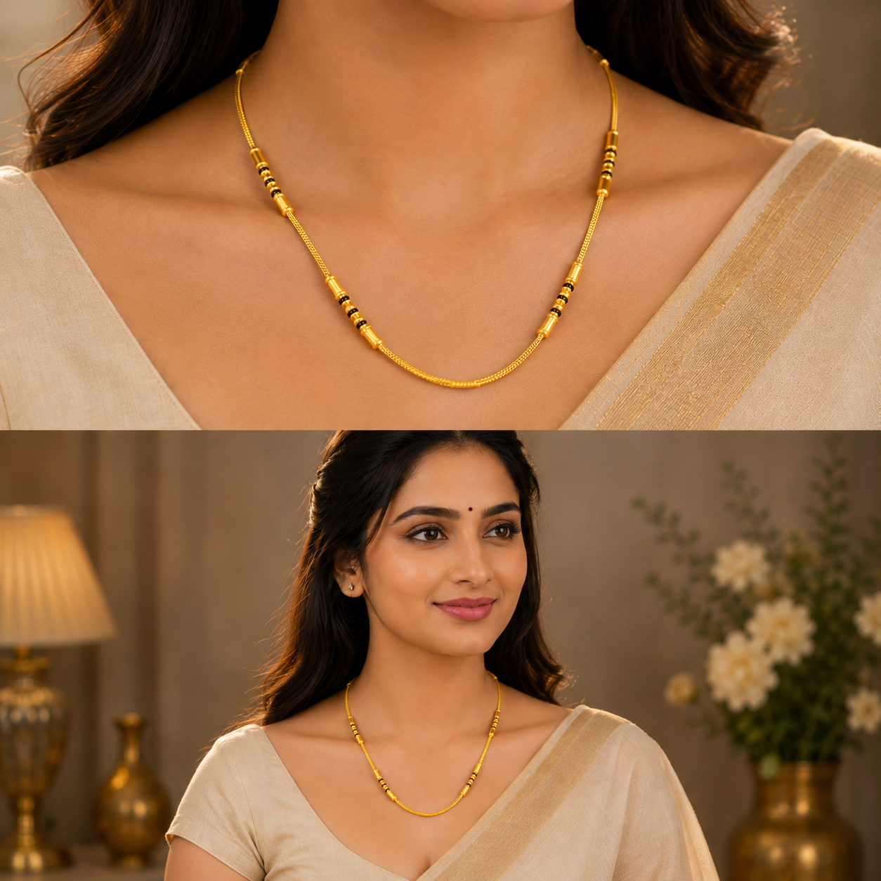 GOLD PLATED SLEEK MANGALSUTRA