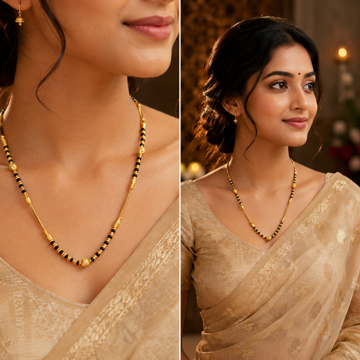 GOLD PLATED SLEEK MANGALSUTRA