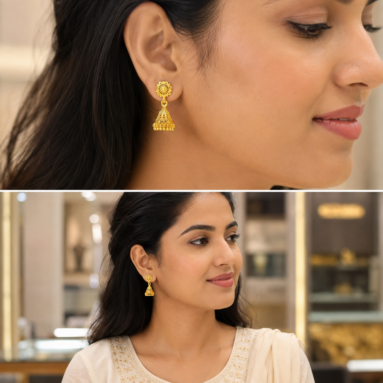 GOLD PLATED TURKISH JHUMKI (small size)