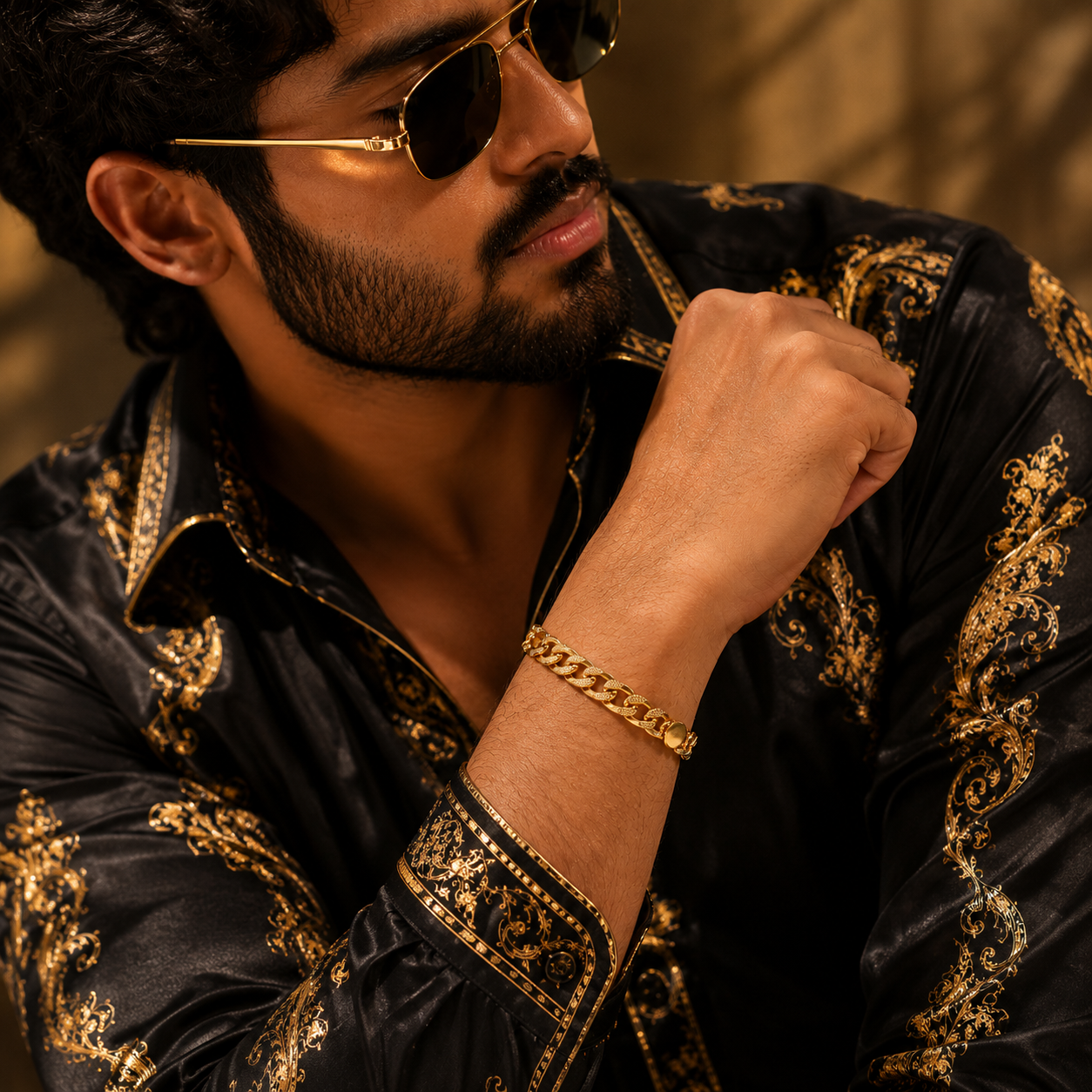 MEN'S GOLD PLATED BRACLATE
