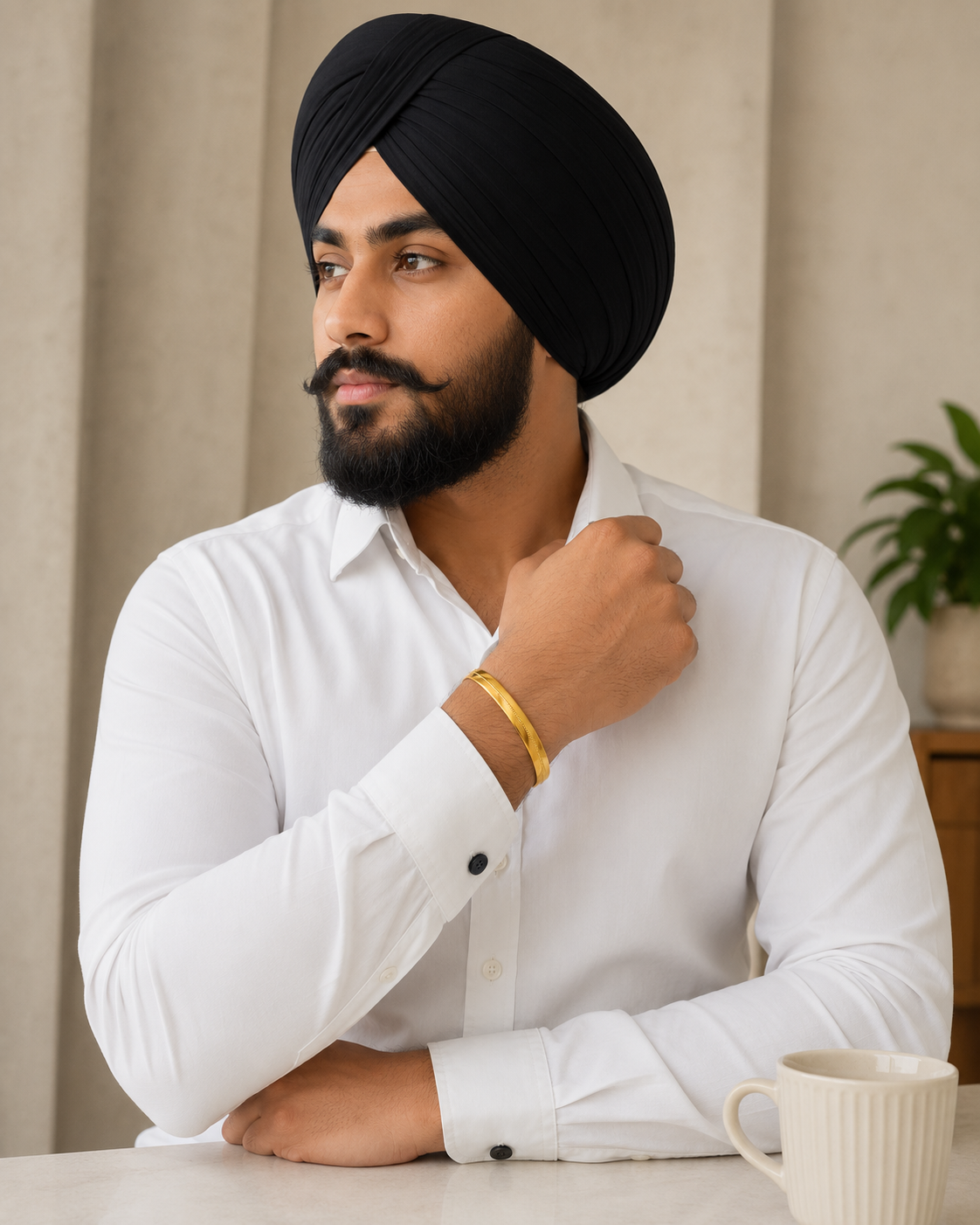 GOLD PLATED MEN'S BRACLATE (KARA)