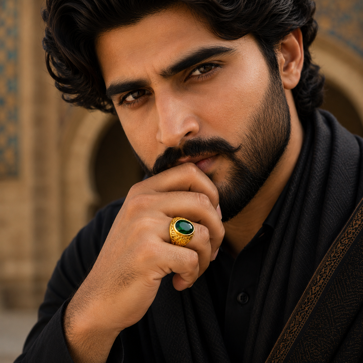 GOLD PLATED MEN'S RING