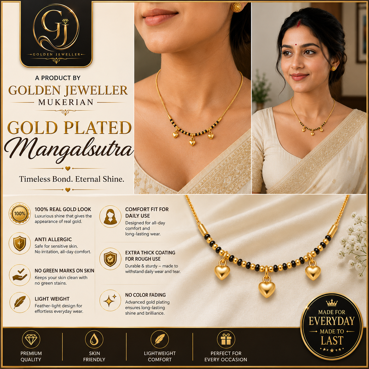 GOLD PLATED SLEEK MANGALSUTRA