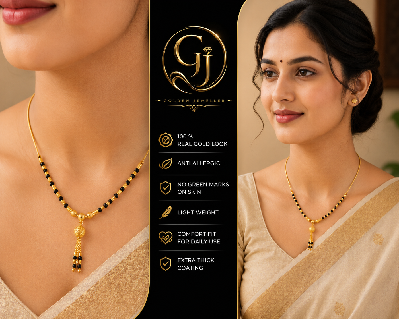 GOLD PLATED SLEEK MANGALSUTRA