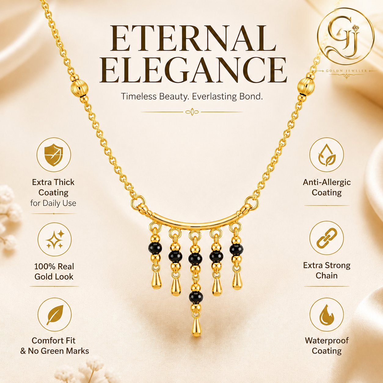 GOLD PLATED SLEEK MANGALSUTRA