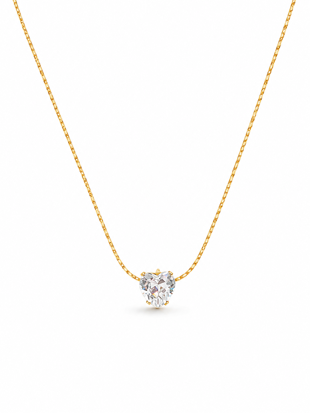 Heart Solitaire Pendant Necklace