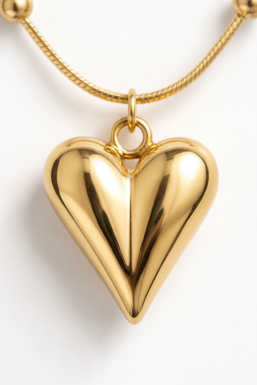 Radiant Gold Heart Necklace