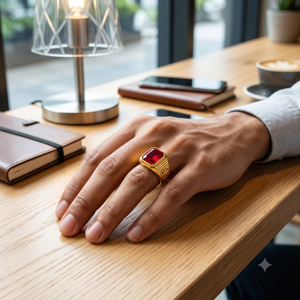 GOLD PLATED MEN'S RING