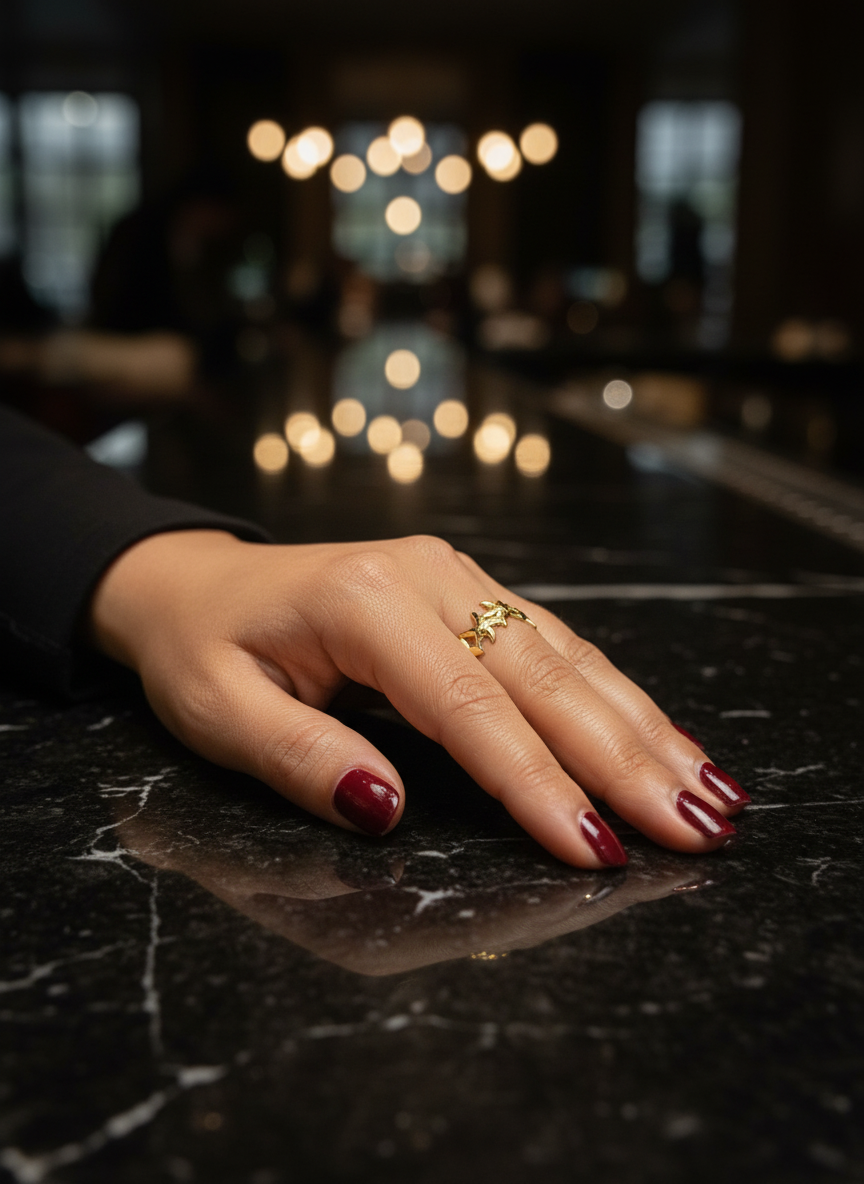 Celestial Starfish Gold Adjustable Ring